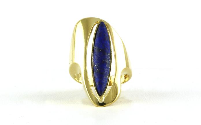 content/products/Estate Piece: Bezel-set Marquise-shaped Lapis Cocktail Ring in Yellow Gold