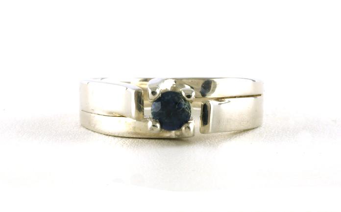 content/products/Split-shoulder Solitaire-style Montana Sapphire Ring in Sterling Silver (0.32cts TWT)