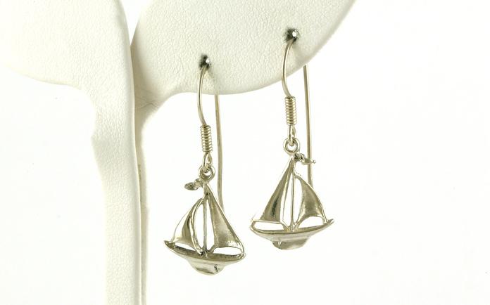 content/products/Estate Piece: Sail Boat Dangle Earrings in Sterling Silver