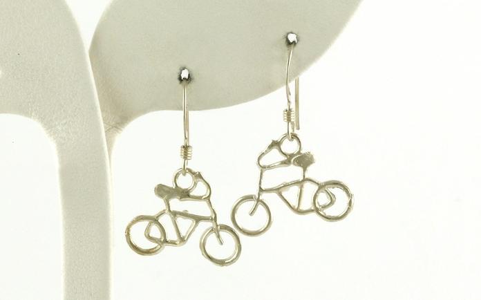 content/products/Estate Piece: Bicycle Dangle Earrings in Sterling Silver