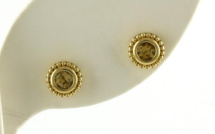 content/products/Bezel-set Beaded Halo Citrine Stud Earrings in Yellow Gold