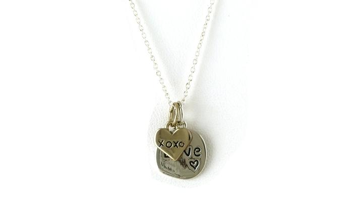 content/products/Estate Piece: Love XO Heart Charm Necklace in Sterling Silver