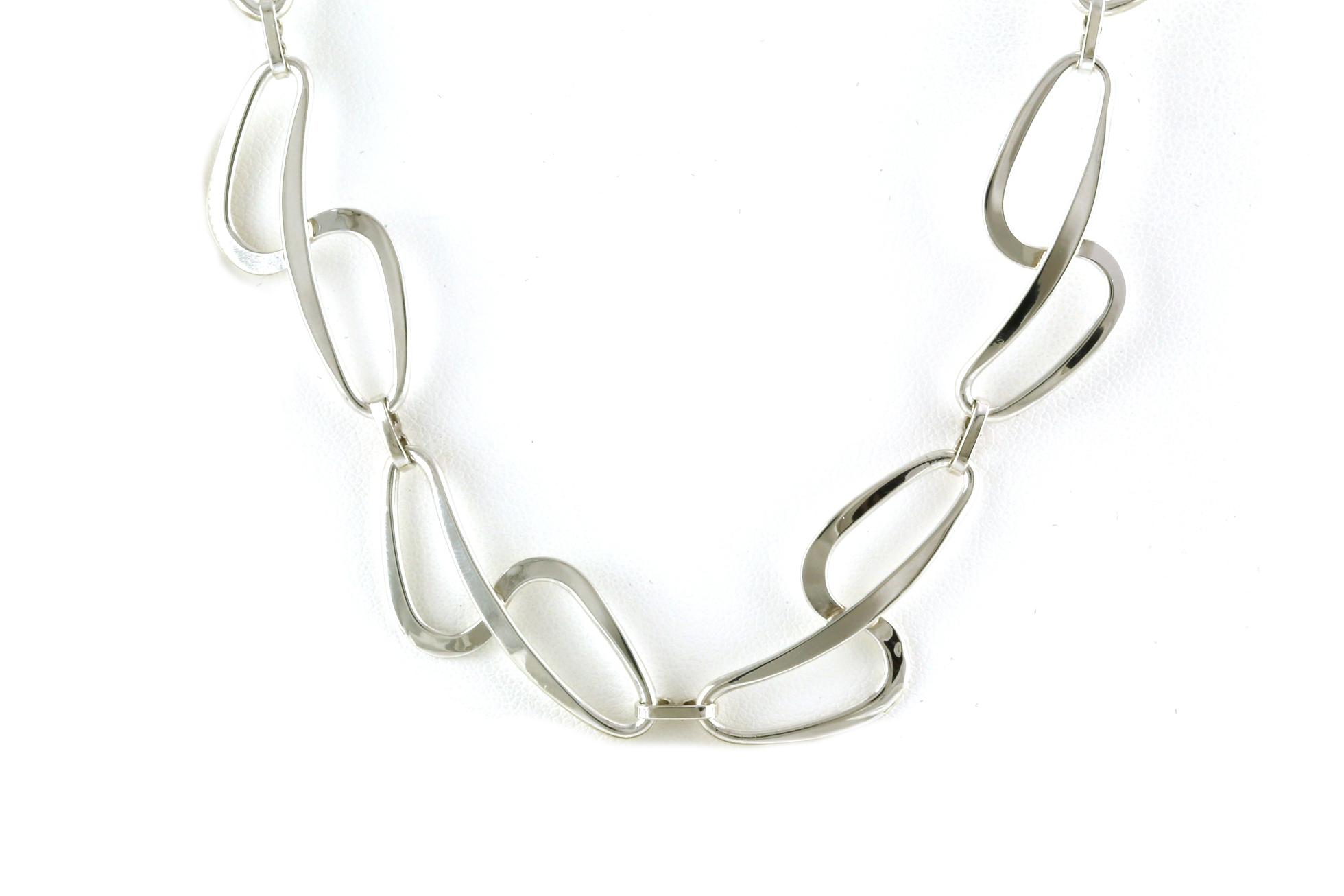 Estate Piece: Figure Eight Link Necklace in Sterling Silver