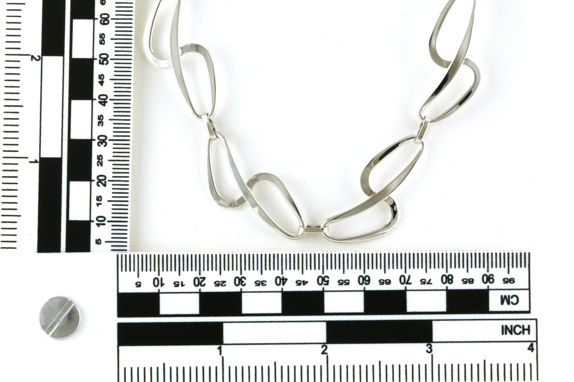 Estate Piece: Figure Eight Link Necklace in Sterling Silver Scale