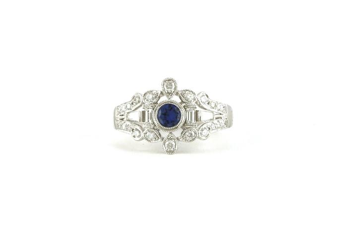 content/products/Antique Style Halo 3-Row Bezel Montana Yogo Sapphire and Diamond Ring in White Gold (0.72cts TWT)