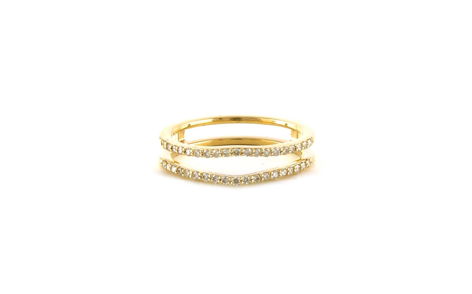 Pave Diamond Ring Guard in Yellow Gold (0.25cts TWT)