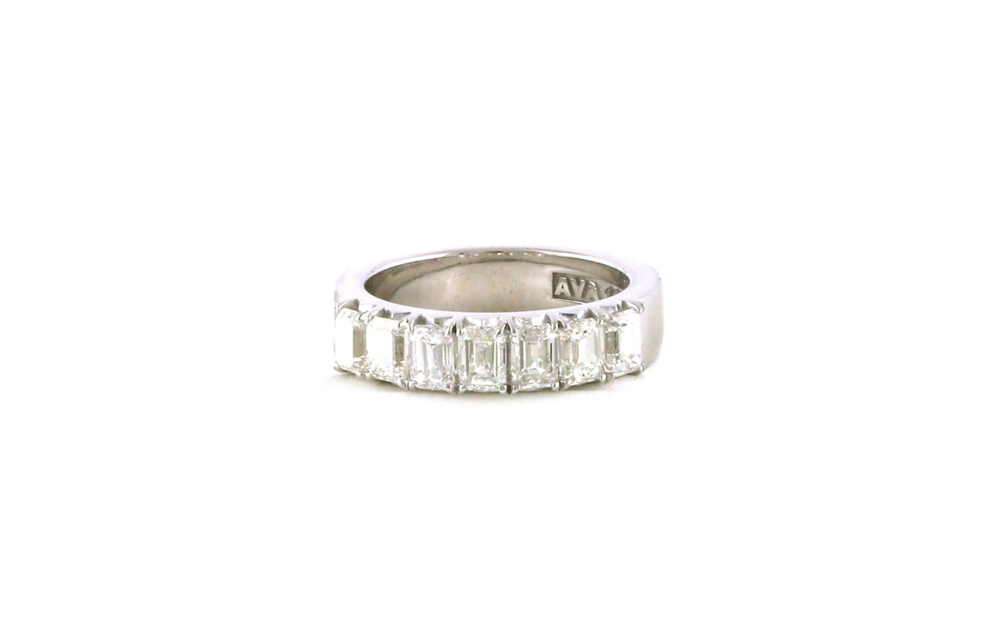 7-Stone Emerald-cut Diamond Wedding Band in White Gold (2.15cts TWT)