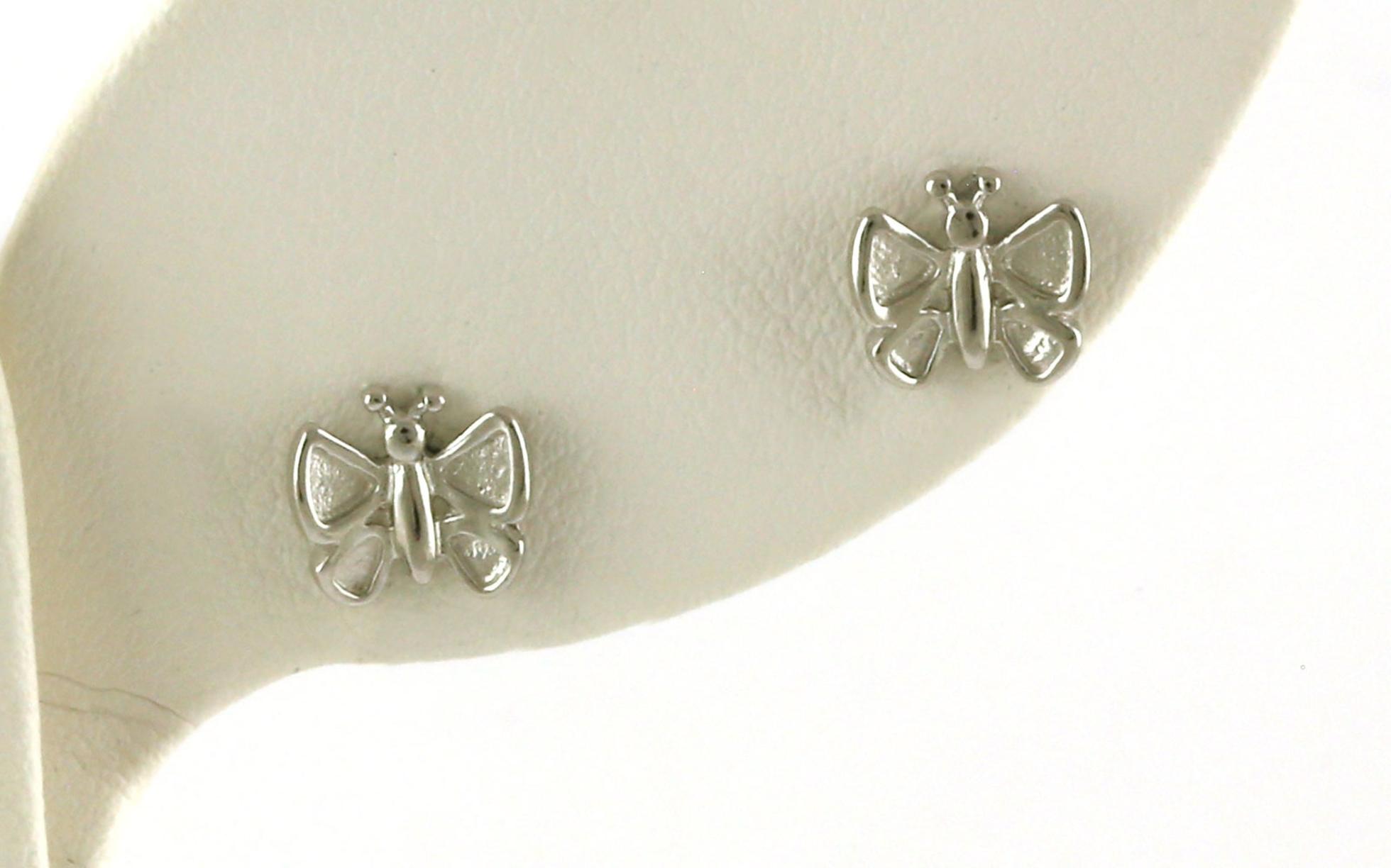 Butterfly Stud Earrings in Sterling Silver
