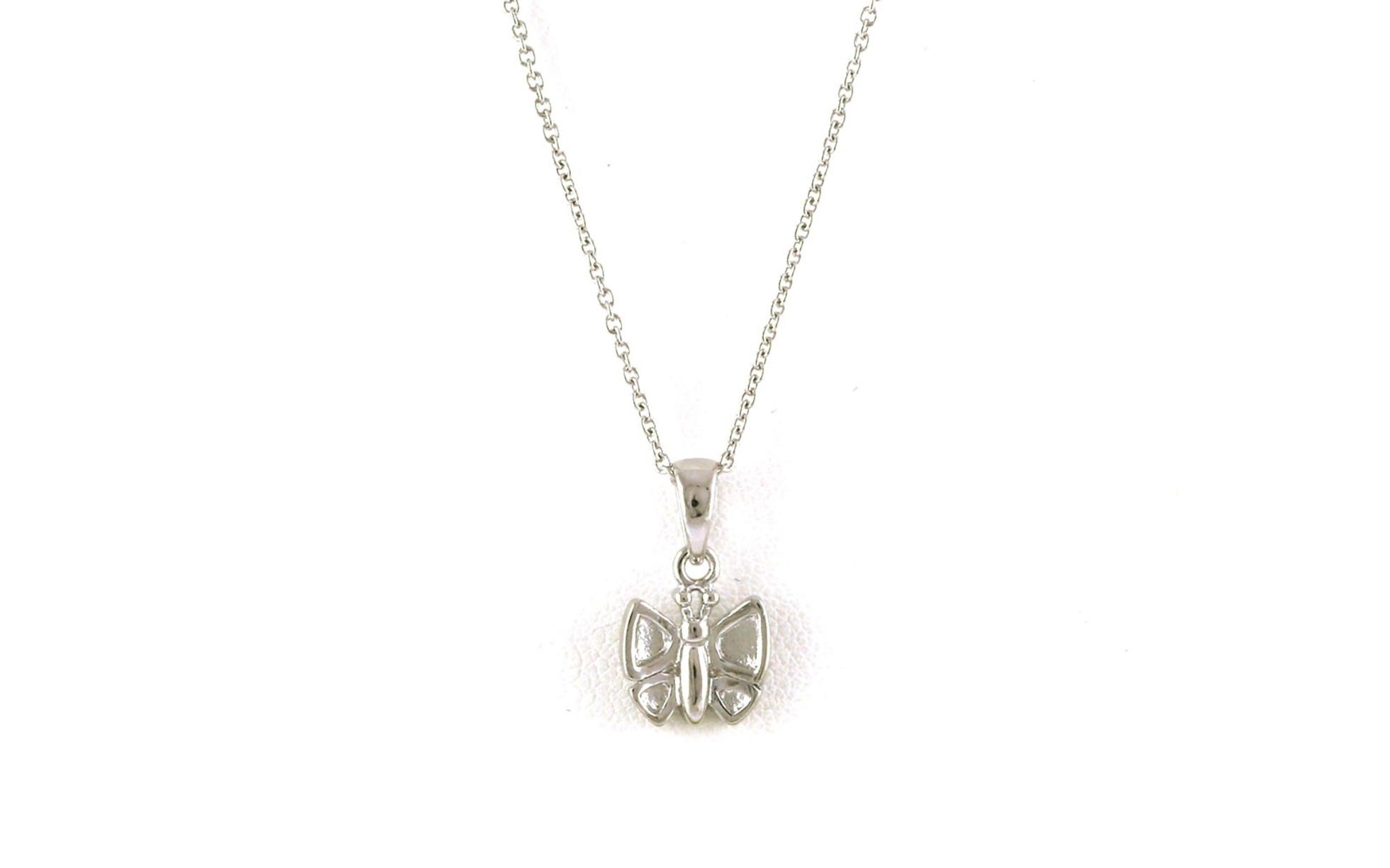 Kid's Butterfly Necklace in Sterling Silver