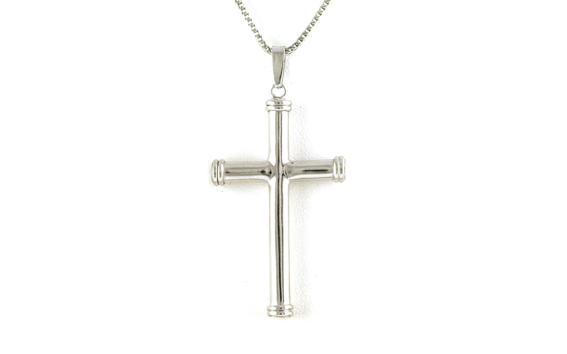 Large Cross Necklace in Sterling Silver