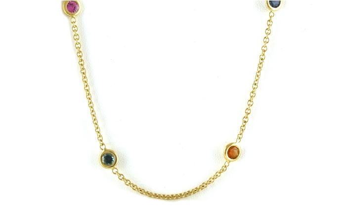 content/products/By the Yard Bezel-set Montana Sapphire Station Necklace in Yellow Gold (2.22cts TWT)
