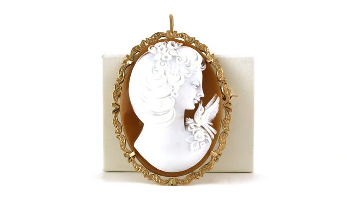 content/products/Estate Piece: Oval Cameo Brooch/Pendant in Yellow Gold