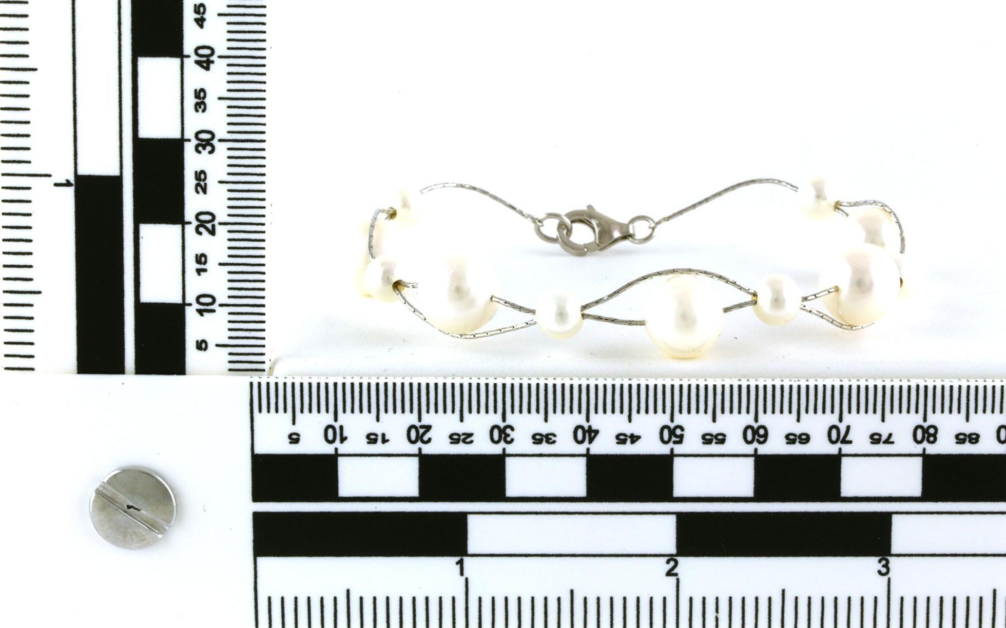 Pearl Illusion Bracelet in Sterling Silver scale