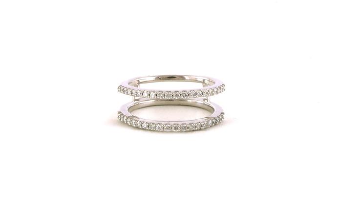 content/products/Estate Piece: Straight Double Band Diamond Guard Ring in White Gold (0.50cts TWT)