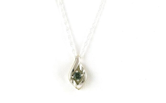 content/products/Twisted Green Montana Sapphire Necklace in Sterling Silver (0.25cts)