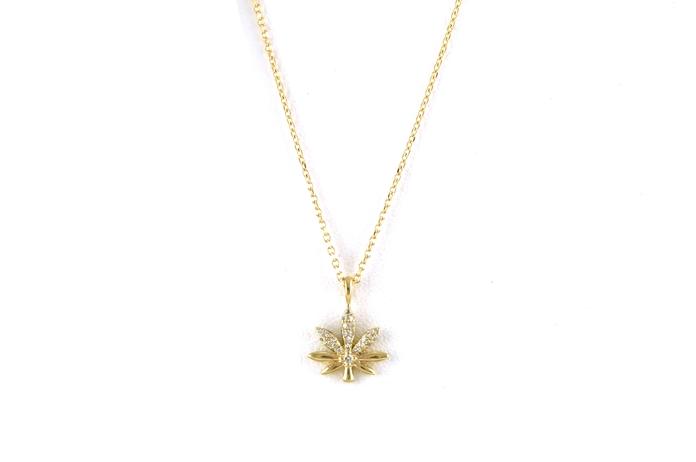 content/products/Pave Diamond Pot Leaf Necklace in Yellow Gold (0.07cts TWT)