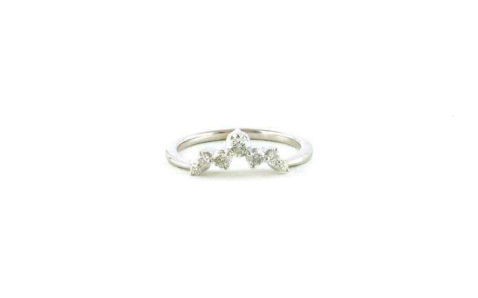content/products/Estate Piece: 7-Stone Diamond Chevron Cluster Ring in White Gold (0.25cts TWT)