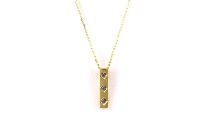 content/products/3-Stone Vertical Bar Montana Yogo Sapphire Necklace in Yellow Gold (0.08cts TWT)