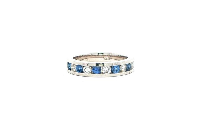 content/products/11-Stone Channel-set Alternating Montana Yogo Sapphire and Diamond Ring in Yellow Gold (1.00cts TWT)